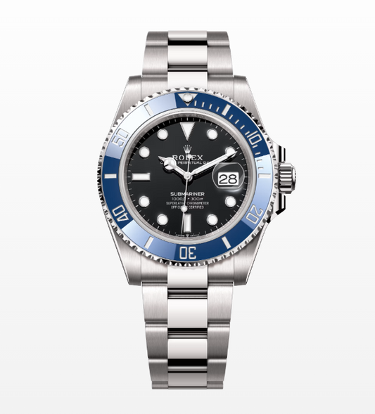 The Rolex Submariner Date Silver 41mm, Black Dial - Blue Bezel