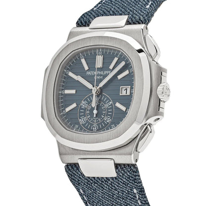 Patek Philippe Nautilus Chronograph Jeans Strap - 5980/60G-001