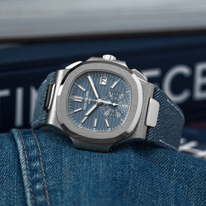 Patek Philippe Nautilus Chronograph Jeans Strap - 5980/60G-001