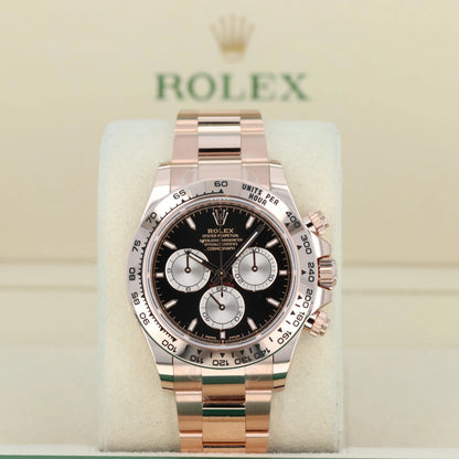 Superclone Rolex Daytona 40 mm Rose Gold, black dial 126505