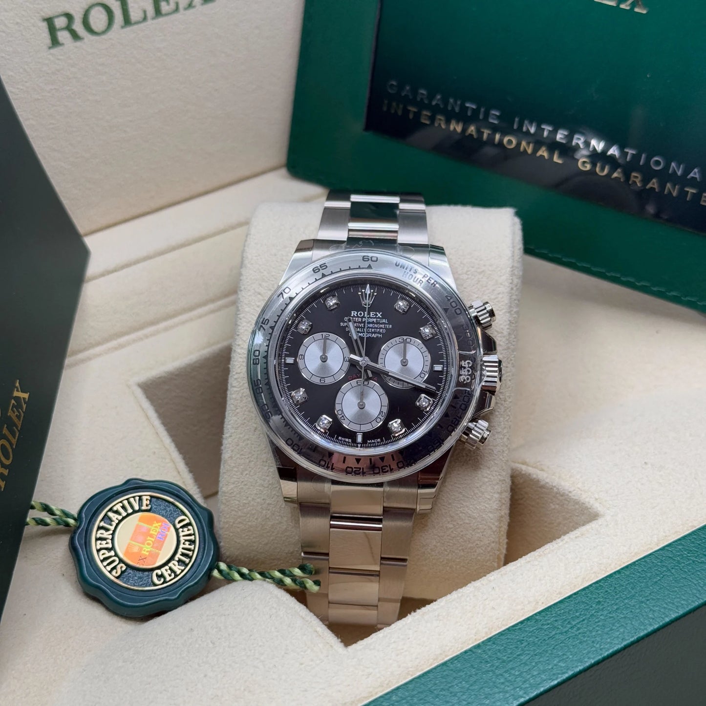 Superclone Rolex Daytona 40 mm Bright black Dial 126509