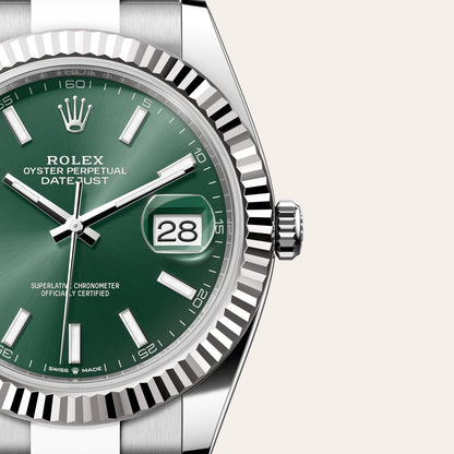 Rolex Datejust 41 Oyster, 41 mm, Oystersteel and white gold M126334-0027