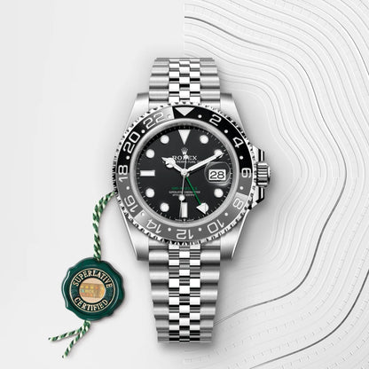 Rolex GMT-Master II 'Bruce Wayne' Stainless Steel Black Dial Jubilee