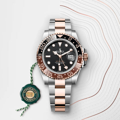 Rolex GMT-Master II 'Root Beer' Rose Gold Stainless Black Dial - 40mm