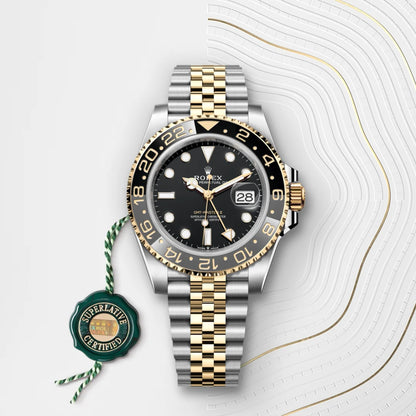 Rolex GMT Master Yellow Gold Jubilee Black Dial 126713GRNR