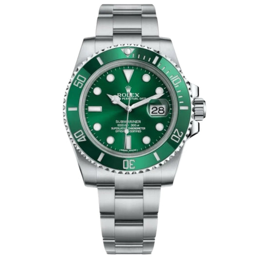 The Rolex Submariner Date Silver 41mm, Green Dial - Green Bezel