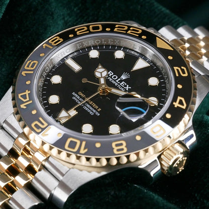 Rolex GMT Master Yellow Gold Jubilee Black Dial 126713GRNR