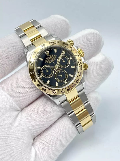 Superclone Rolex Daytona 40 mm 2 tone, black dial 126503