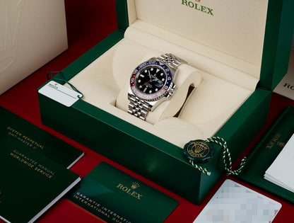Rolex GMT-Master II 'Pepsi' Stainless Steel Black Dial Jubilee - 126710BLRO