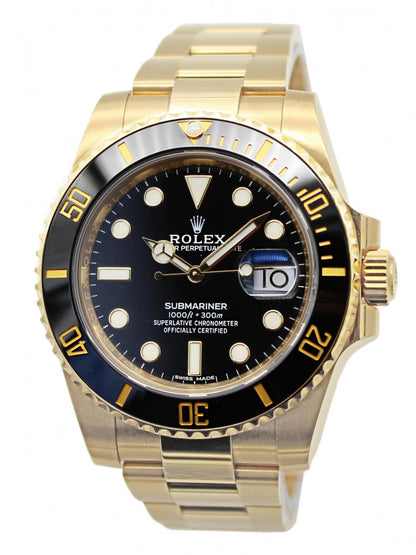 The Rolex Submariner Date Gold 41mm, Black Dial - Black Bezel